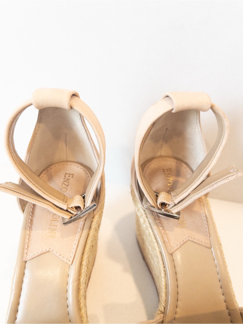 Women’s Beige Suede Espadrille Wedge Sandals Size 6 - Picture 7 of 8
